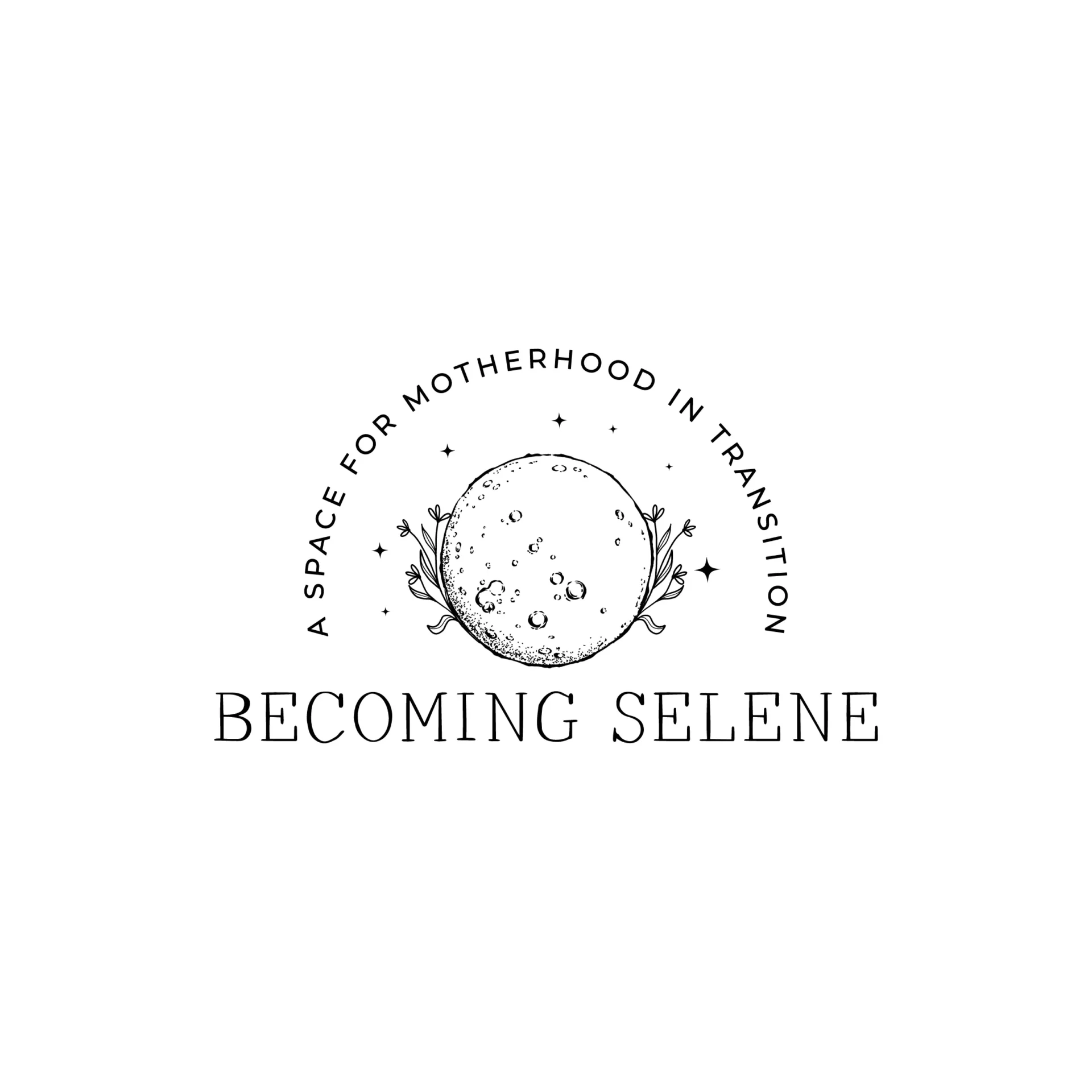 becoming selene logo on a white background